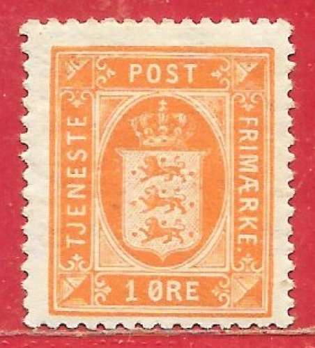 Danemark service n°11 1ö orange 1915 *