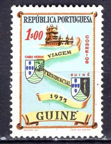 GUINEE PORTUGAISE 1955 VISITE DU PRESIDENT FRANCO NEUF**
