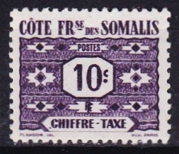 Cote des Somalis - Timbres-taxe - Y&T N° 44**