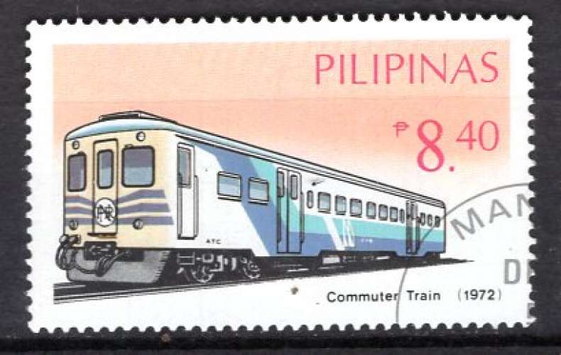 PHILIPPINES 1984  TRAIN DES ABONNES DE 1972  OBLITERE