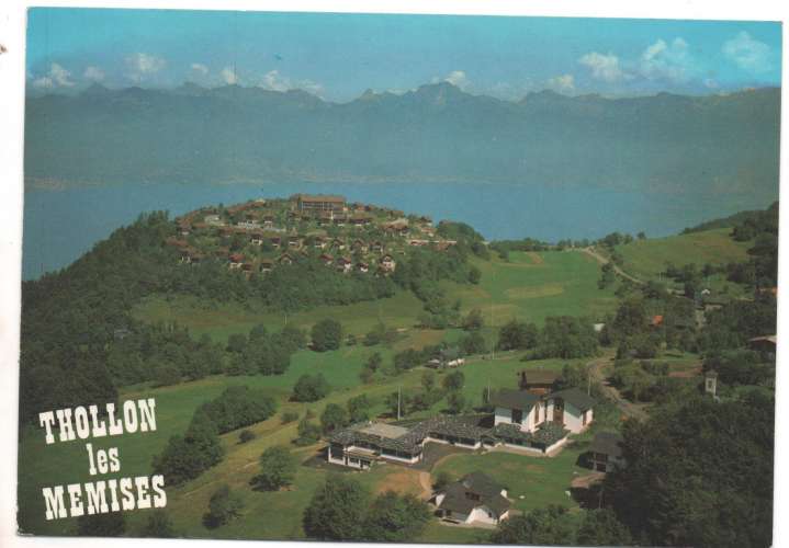 cpm  74  Thollon-les-Mémises en second plan le Lac Léman