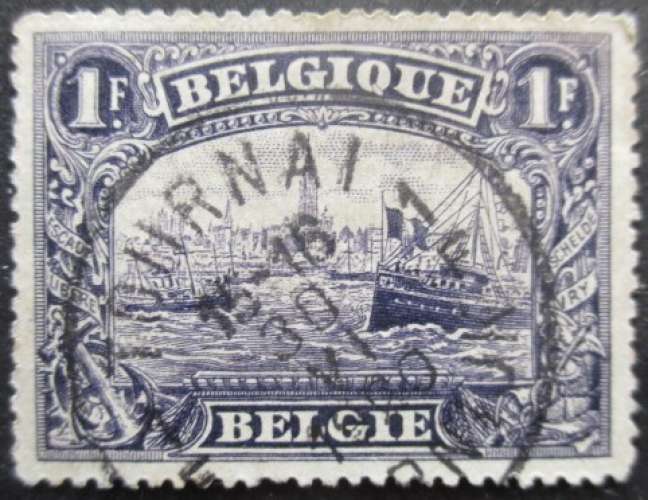 BELGIQUE N°145 oblitéré cote 1€