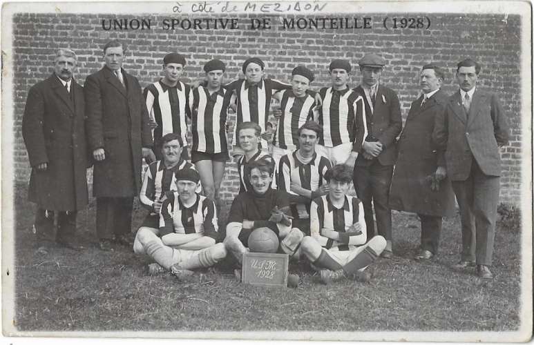 CARTE-PHOTO: Union Sportive de MONTEILLE (1928)