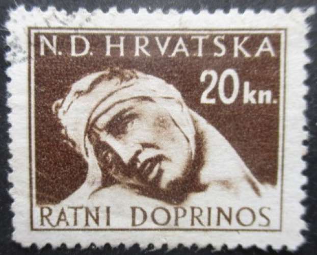 CROATIE bienfaisance N°7 oblitéré cote 1,10€