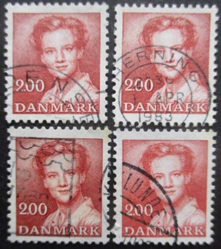 DANEMARK N°760 X 4 oblitéré 