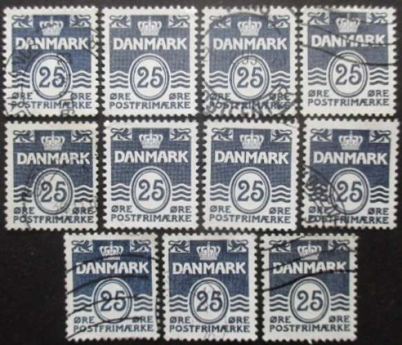 DANEMARK N°966 X 11 oblitéré 