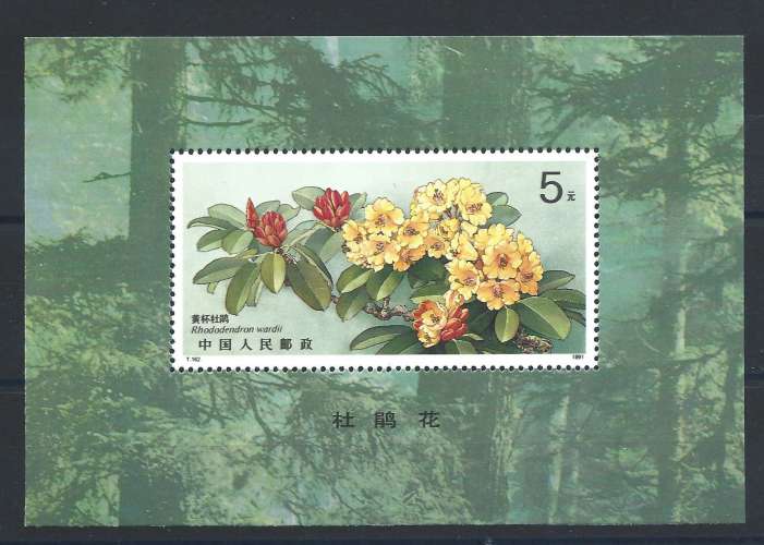 Chine Bloc N°60** (MNH) 1991 - Flore 