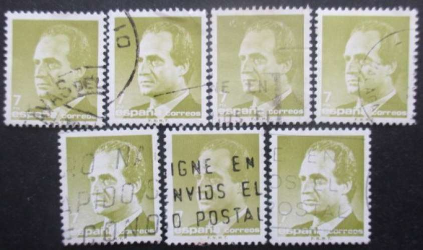 ESPAGNE N°2459 X 7 oblitéré