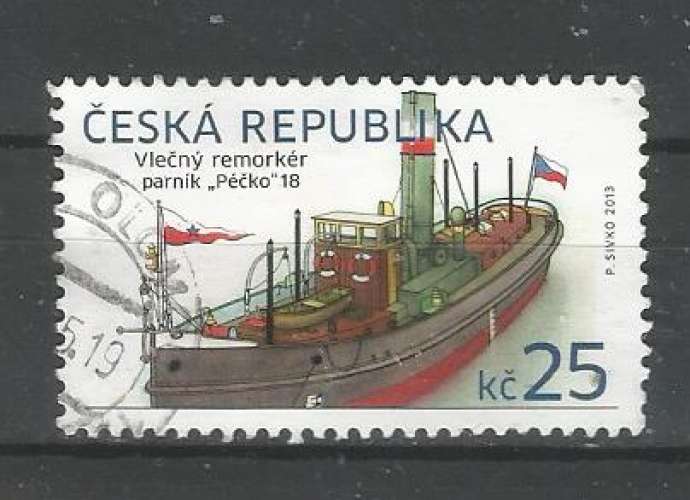 République tchèque 2013 - YT n° 669 - remorqueur - cote 1,80