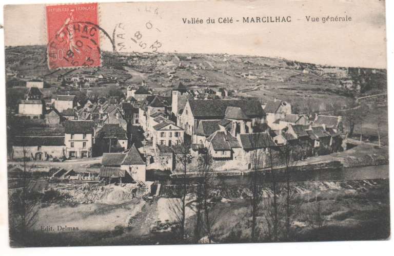 cpa 46 Vallée du Célé Marcilhac Vue générale