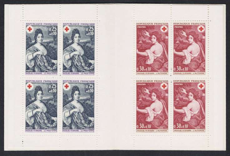 France 1968 Carnet croix-rouge n°2017**