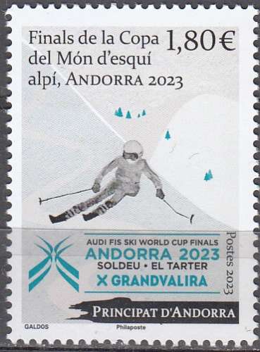 Andorre Français 2023 Coupe du Monde de Ski Neuf **