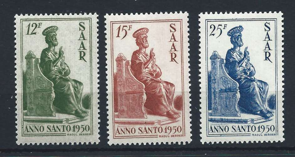 Saar N°273/75** (MNH) 1950 - Statue de Saint Pierre