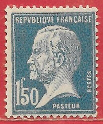 France n°181 Pasteur 1F50 bleu 1923-26 *
