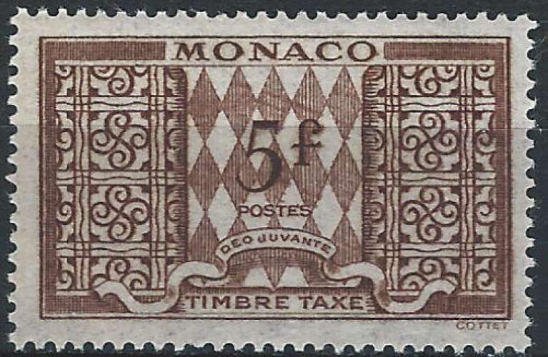 Monaco - 1946-57 - Y & T n° 36 Timbre-taxe - MNH