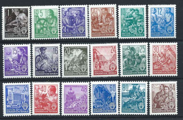Allemagne RDA N°117/34** (MNH) 1953 - Plan quinquennal 