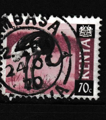 Kenya 1966-1969 YT 27A Obl Autruche