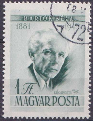 Hongrie P.A. 1955 Y&T 190 oblitéré - Béla Bartok 