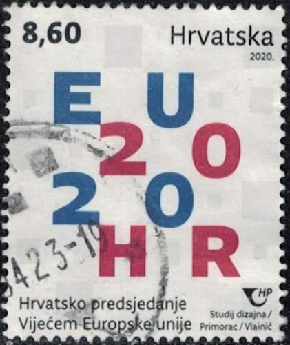 Croatie 2020 Oblitéré Used Présidence de l'Union européenne 2020 Y&T HR 1322 SU