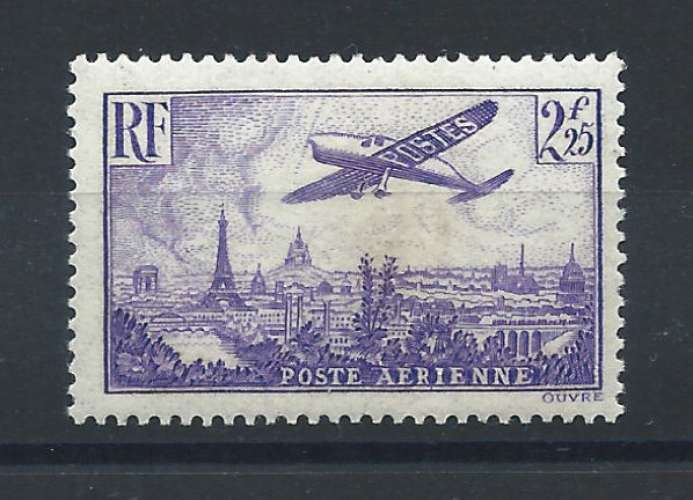 France PA N°10* (MH) 1936 - Avion survolant Paris