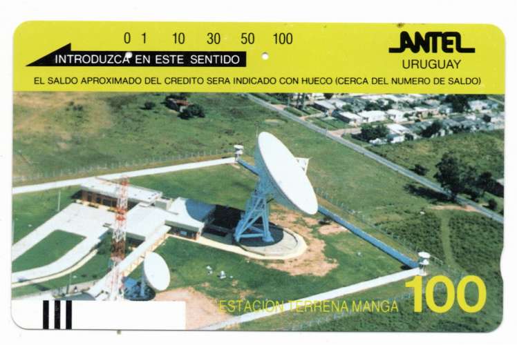 URUGUAY 100U TAMURA N°1 ANT. SATELLITE V°GRIS