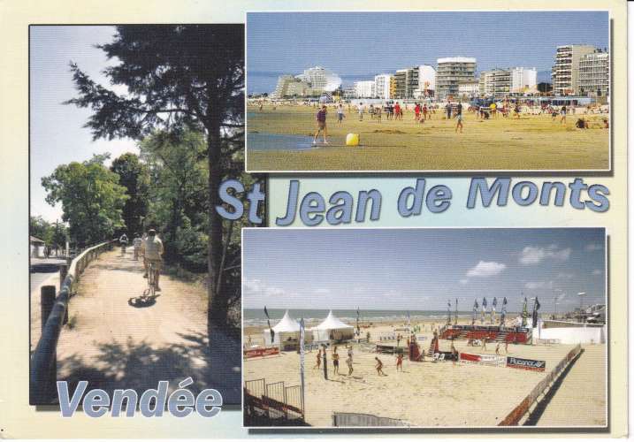 CPM St Jean de Monts. La plage