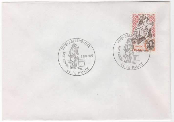 FDC N° 2031 P. Abélard, Le Pallet 1979 Théologien 