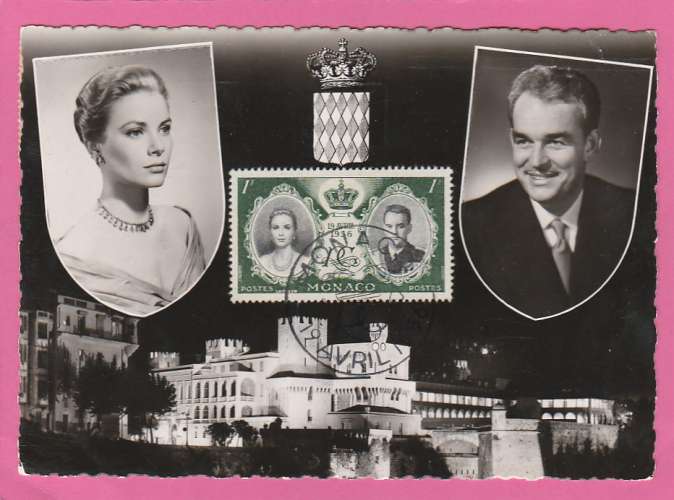 Monaco - Carte maximum 1956 - N°473 - Mariage Princier 