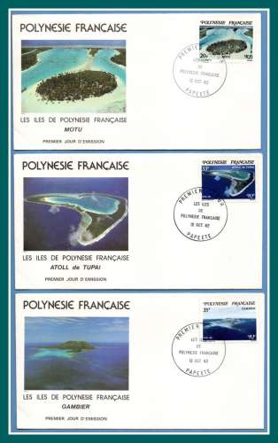 Polynésie FDC N° 186 à 188 série îles 1982