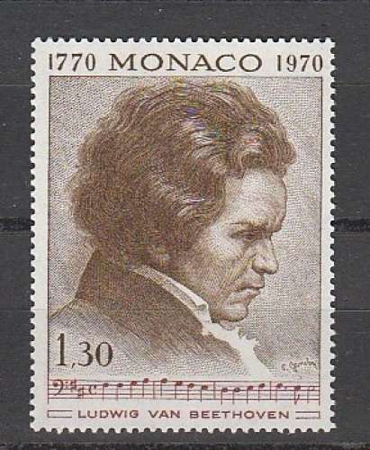 Monaco - 1970 - N°842 - Ludwig van Beethoven MNH **
