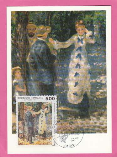 France N°2692 - Carte maximun Auguste Renoir- 1991