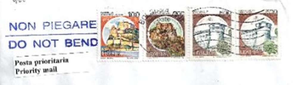Italie Timbres Châteaux 