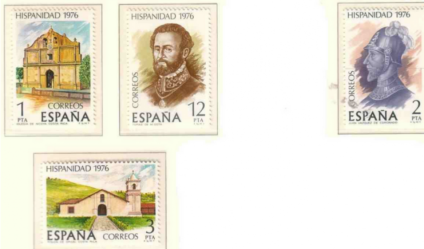 Espagne (1976) - Hispaniques, 4e série : Costa Rica ** MNH