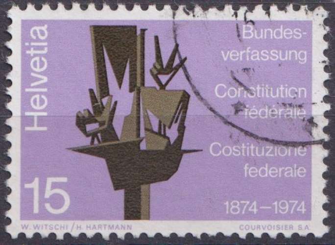 Suisse 1974 Y&T 965 oblitéré - Constitution fédérale 