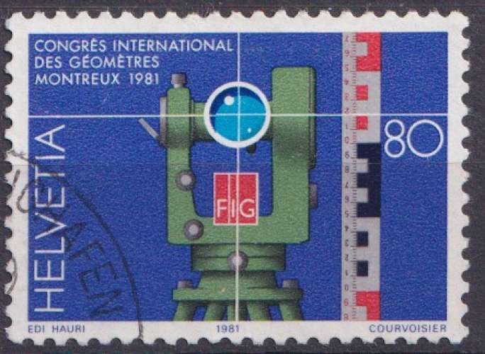 Suisse 1981 Y&T 1124 oblitéré - Congrès des géomètres 