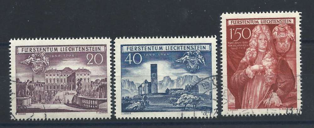 Liechtenstein N°243/45 obl (FU) 1949 - Acquisition de Schellenberg