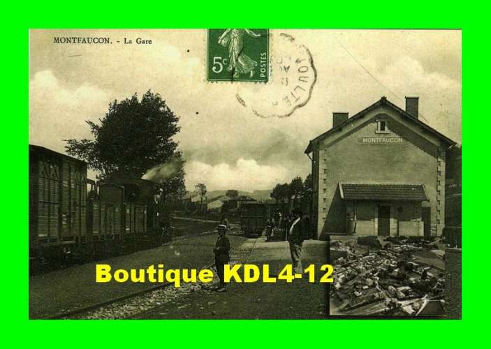 VFV 37 - Train en gare - MONTFAUCON - Haute-Loire - CFD Vivarais