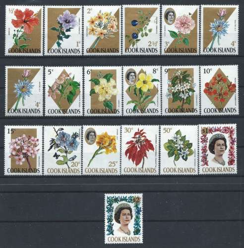 Cook N°137/55** (MNH) 1967 - Fleurs divers