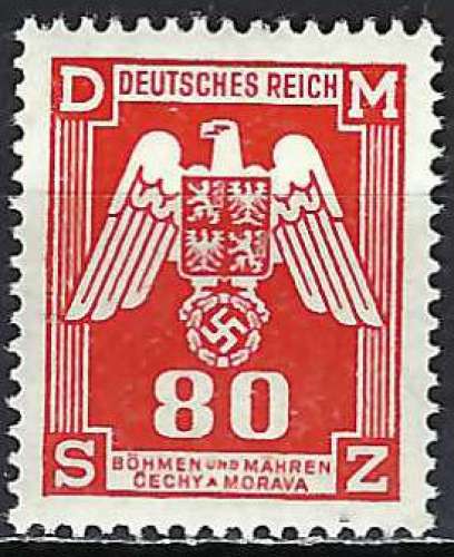 Bohême et Moravie - 1943 - Y & T n° 17 Timbres de service - MH