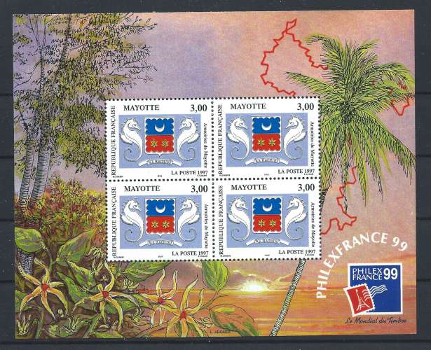Mayotte Bloc N°1** (MNH) 1999 - Exposition philatélique 