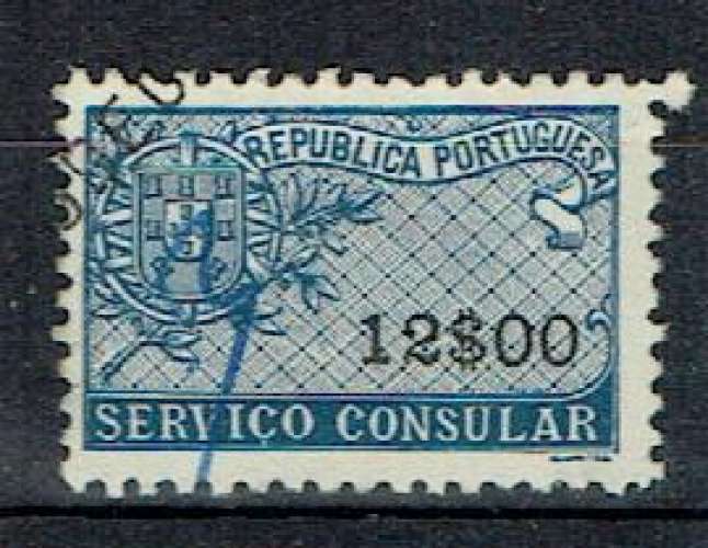 PORTUGAL 1931 - TIMBRE FISCAL «SERVICE CONSULAIRE» OBLITÉRÉ.