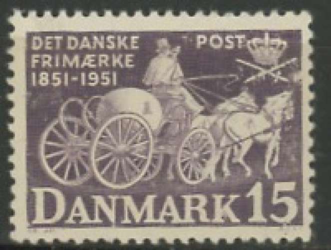 DANEMARK neuf * N° 386   trace de plis