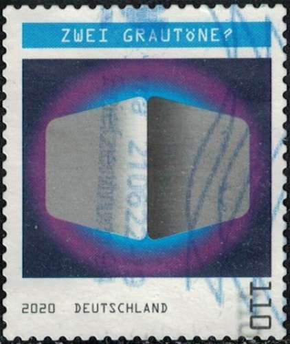 Allemagne 2020 Oblitéré Used Illusions Optiques Zwei Grautöne Deux Nuances de Gris Y&T DE 3317 SU