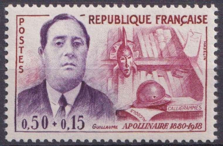 France 1961 Y&T 1300 neuf ** - Apollinaire 