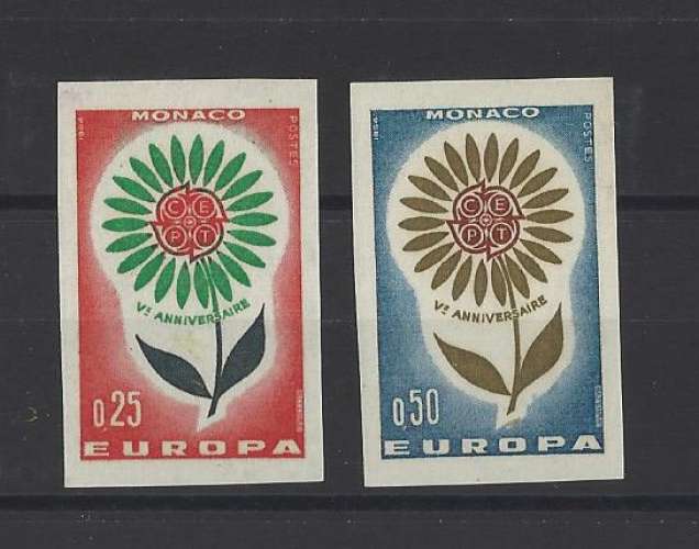 MONACO  Y/T  Non dentelés n° 652/653    neuf **    1964