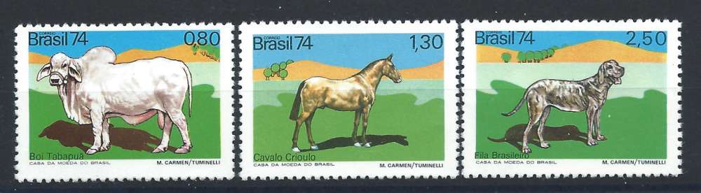 Brésil N°1123/25** (MNH) 1974 - Élevage brésilien