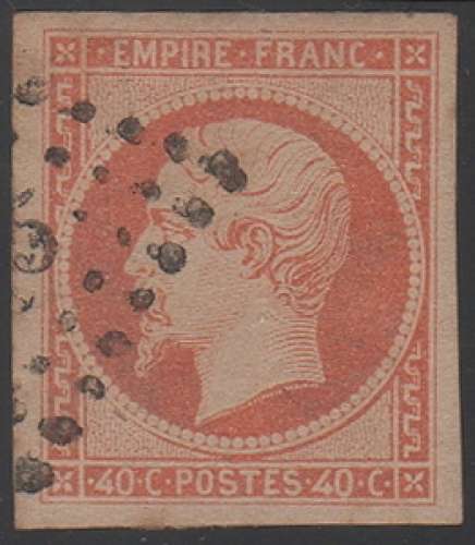 N° 16b orange/paille Obl. TB cote 30€