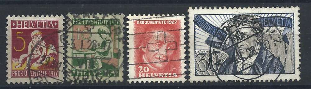 Suisse N°226/29 Obl (FU) 1927 - pour la Jeunesse
