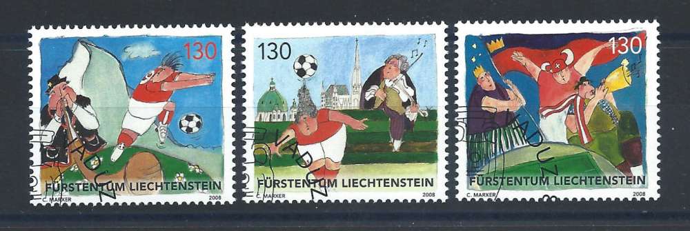 Liechtenstein N°1420/22 Obl (FU) 2008 - Football 