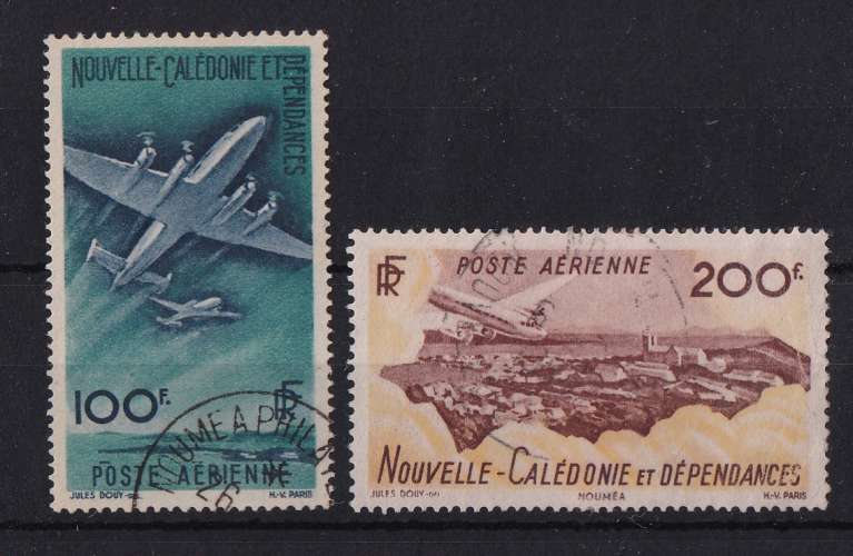NOUVELLE-CALEDONIE  Y/T    PA n° 62/63   oblitéré   1948